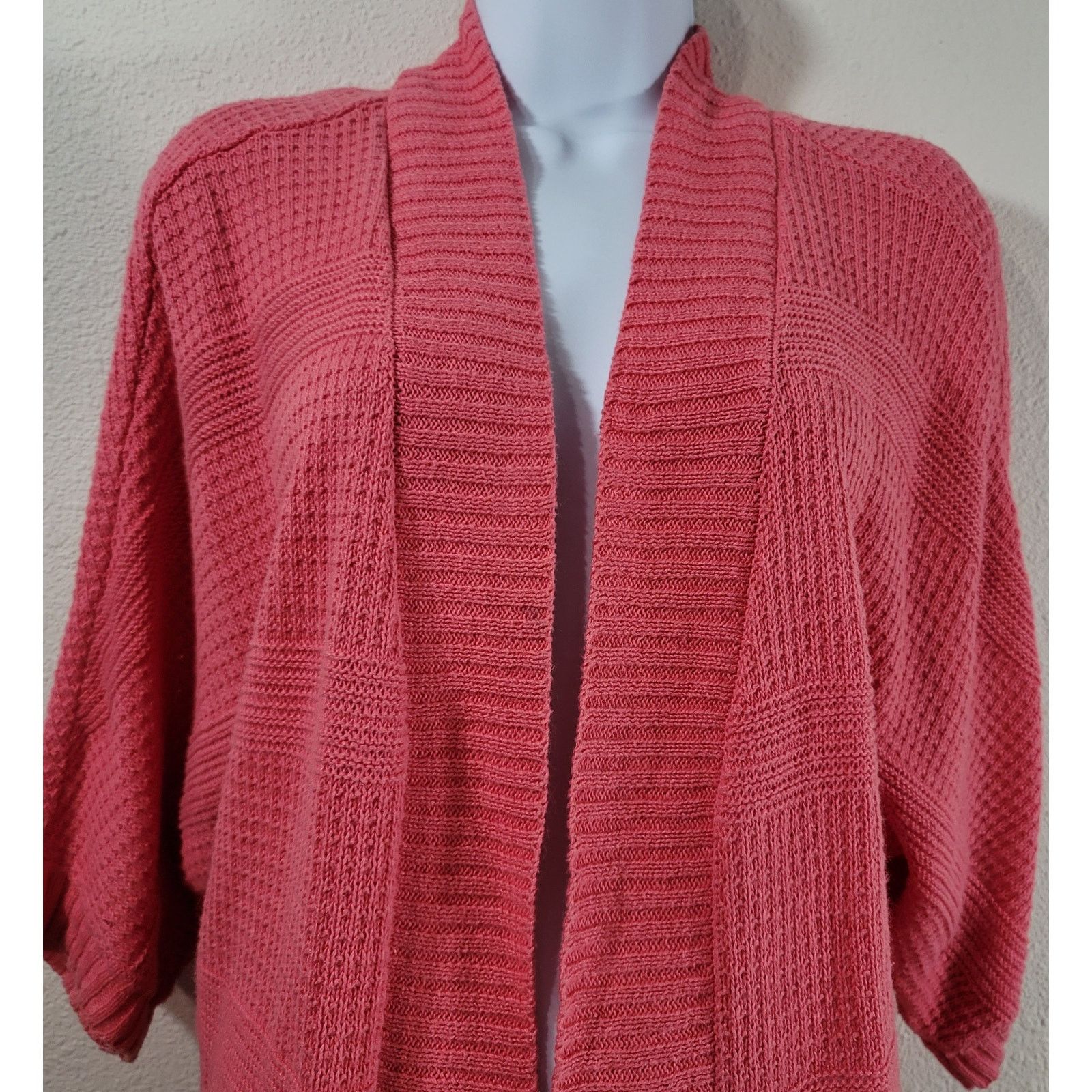 Other St John's Bay Orange Open Front Knit Cardigan Sweater PL Size L / US 10 / IT 46 - 5 Thumbnail
