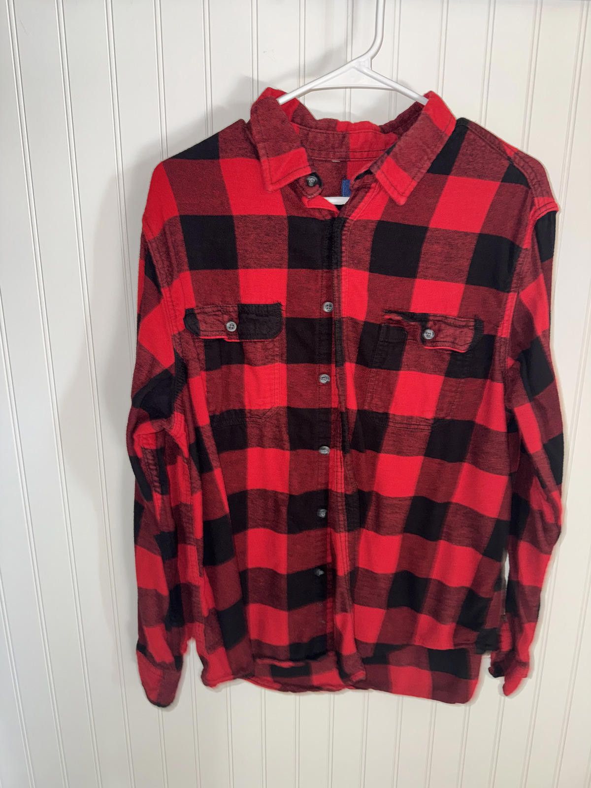 George George XL Red and Black Buffalo Plaid Flannel Shirt Size US XL / EU 56 / 4 - 1 Thumbnail