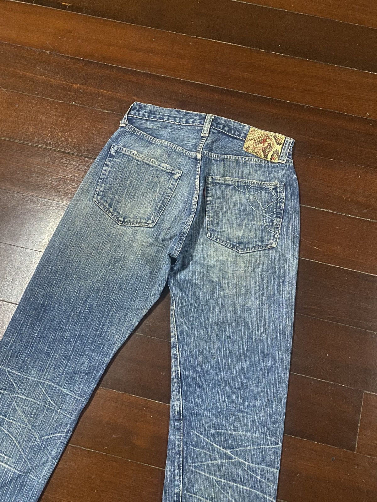 Sugar Cane Rare vintage SUGAR CANE OKINAWA JEAN distressed rework boro Size US 31 - 14 Thumbnail