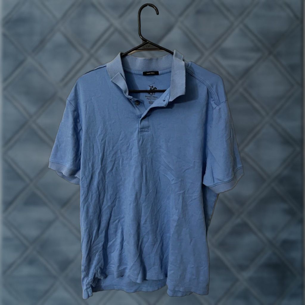 Beverly Hills Polo Club Men's Polos Beverly Hills Polo Club Blue Liquid Touch Fit Polo Shirt Size Large Size US L / EU 52-54 / 3 - 1 Thumbnail