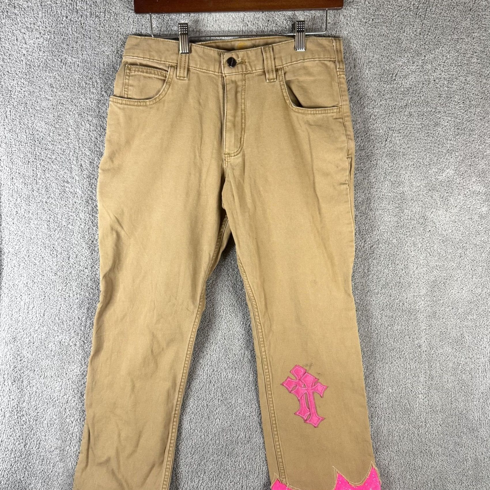 Carhartt Carhartt Carpenter Pants Mens 30x28 Brown Relaxed Canvas Glitter Cross Size US 30 / EU 46 - 2 Thumbnail