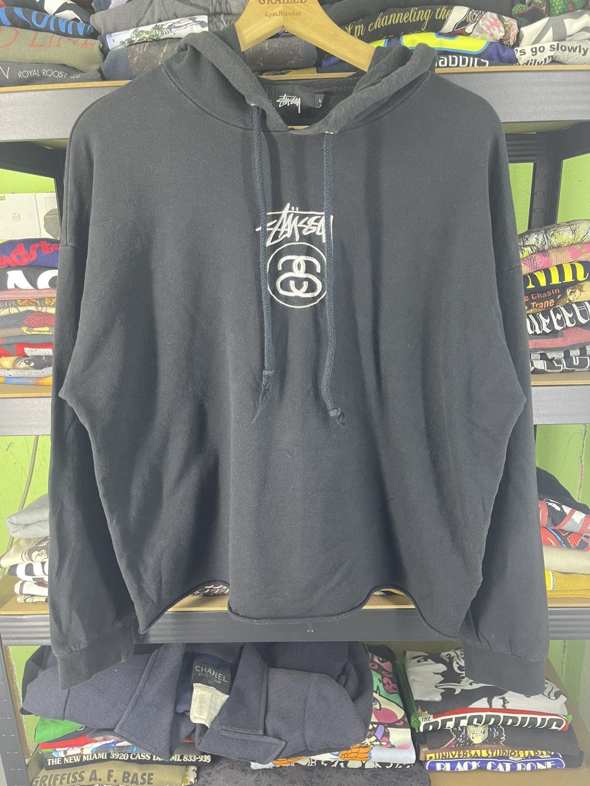 Stussy Vintage Stussy Logo Embroidered Hoodie Size US L / EU 52-54 / 3 - 9 Thumbnail