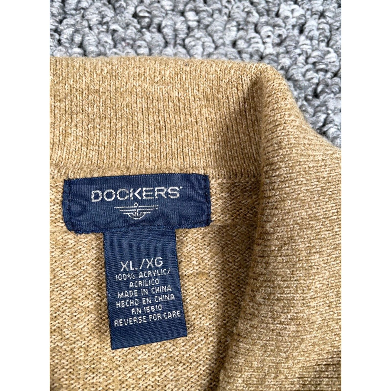 Dockers DOCKERS Retro Striped Collared Sweater Adult XL Brown Lightweight Knit 90s Mens Size US XL / EU 56 / 4 - 3 Thumbnail