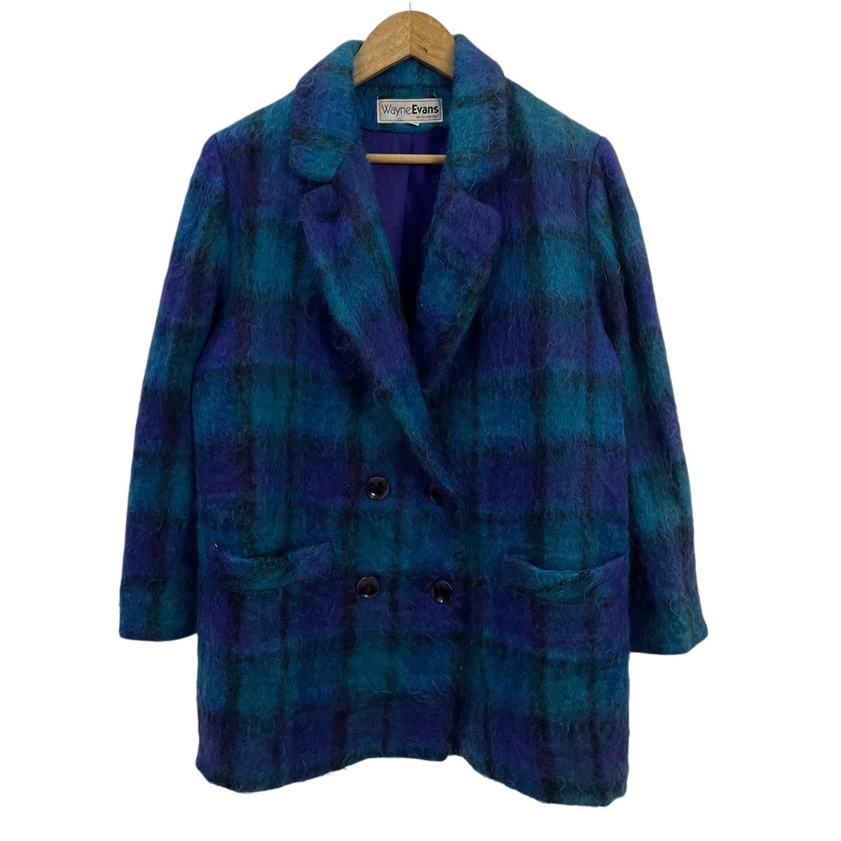 Other Vintage 90s Wayne Evans Mohair Coat Jacket Size US L / EU 52-54 / 3 - 1 Thumbnail