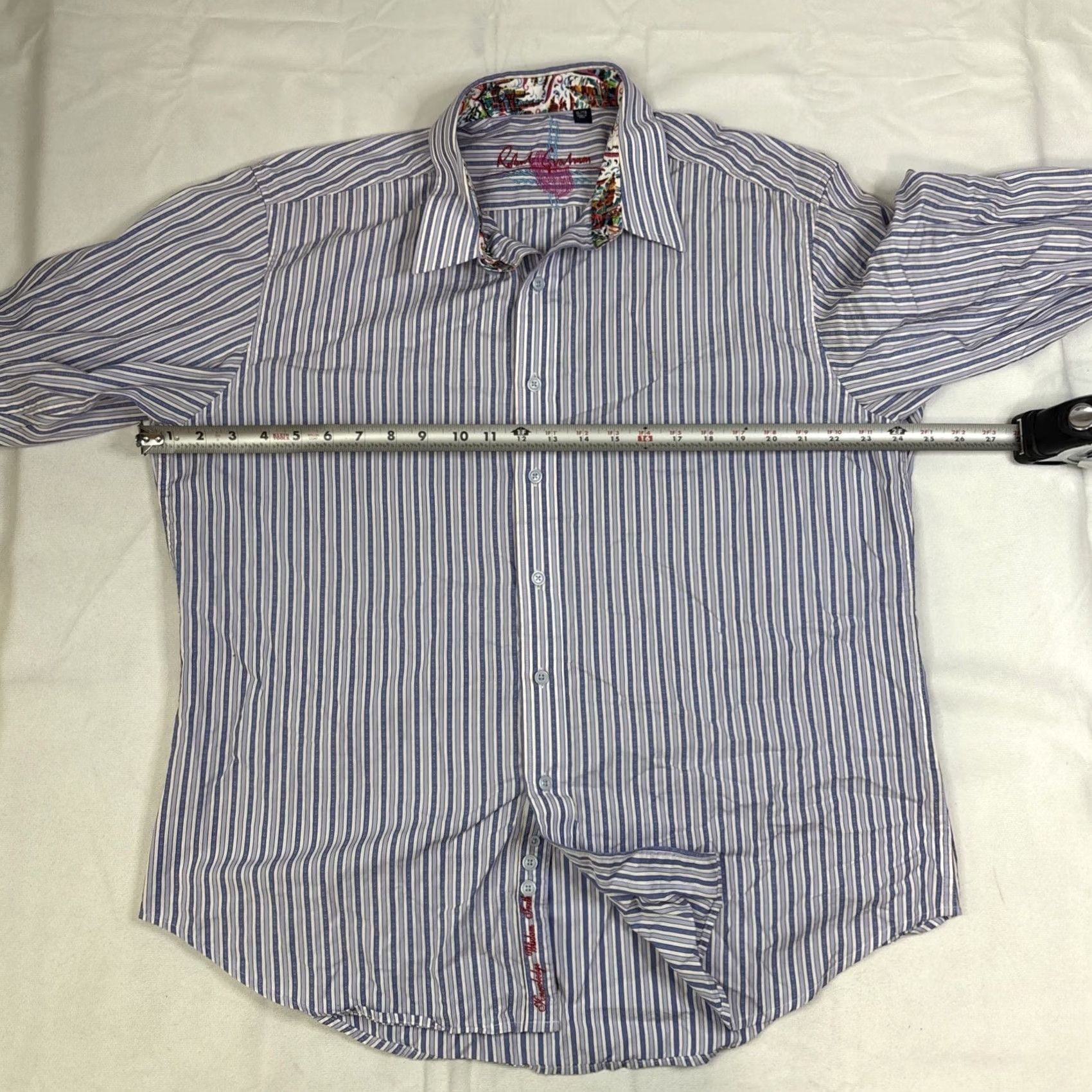 Robert Graham Robert Graham Button-Up Shirt Men’s XL Blue Striped Flip Cuff Shirt Men's XL Blue Striped Flip Cuff Size US XL / EU 56 / 4 - 6 Thumbnail