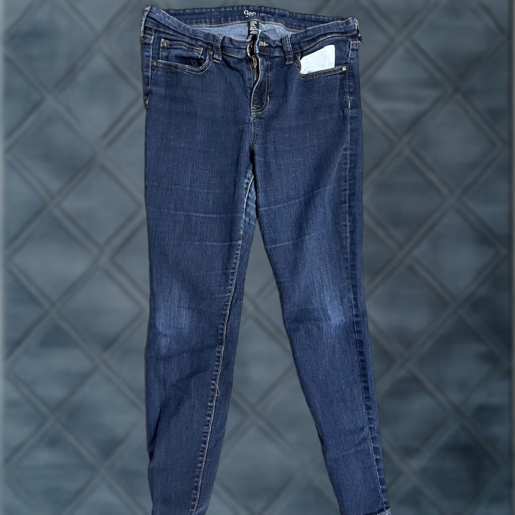Gap Gap Skinny Legging Jeans Women Size 12 Waist 31 Blue Denim Solid Stretch Size 34" / US 12 / IT 48 - 1 Thumbnail