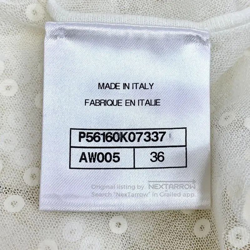 Chanel Chanel Cream Cotton Women's T-Shirt XS . Size XS / US 0-2 / IT 36-38 - 7 Thumbnail