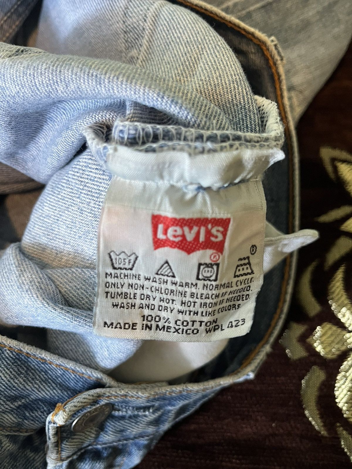 Levi's 1990s PATCHWORK DOUBLE KNEED LEVIS 501 Size US 36 / EU 52 - 8 Thumbnail