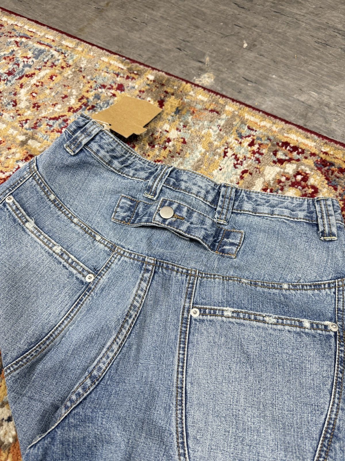 Japanese Brand ᶠᵃⁿᶜʸᵍᵘʸ BNWT Y2K Baggy Washed Denim Jeans Wide leg vintage Size US 31 - 8 Thumbnail