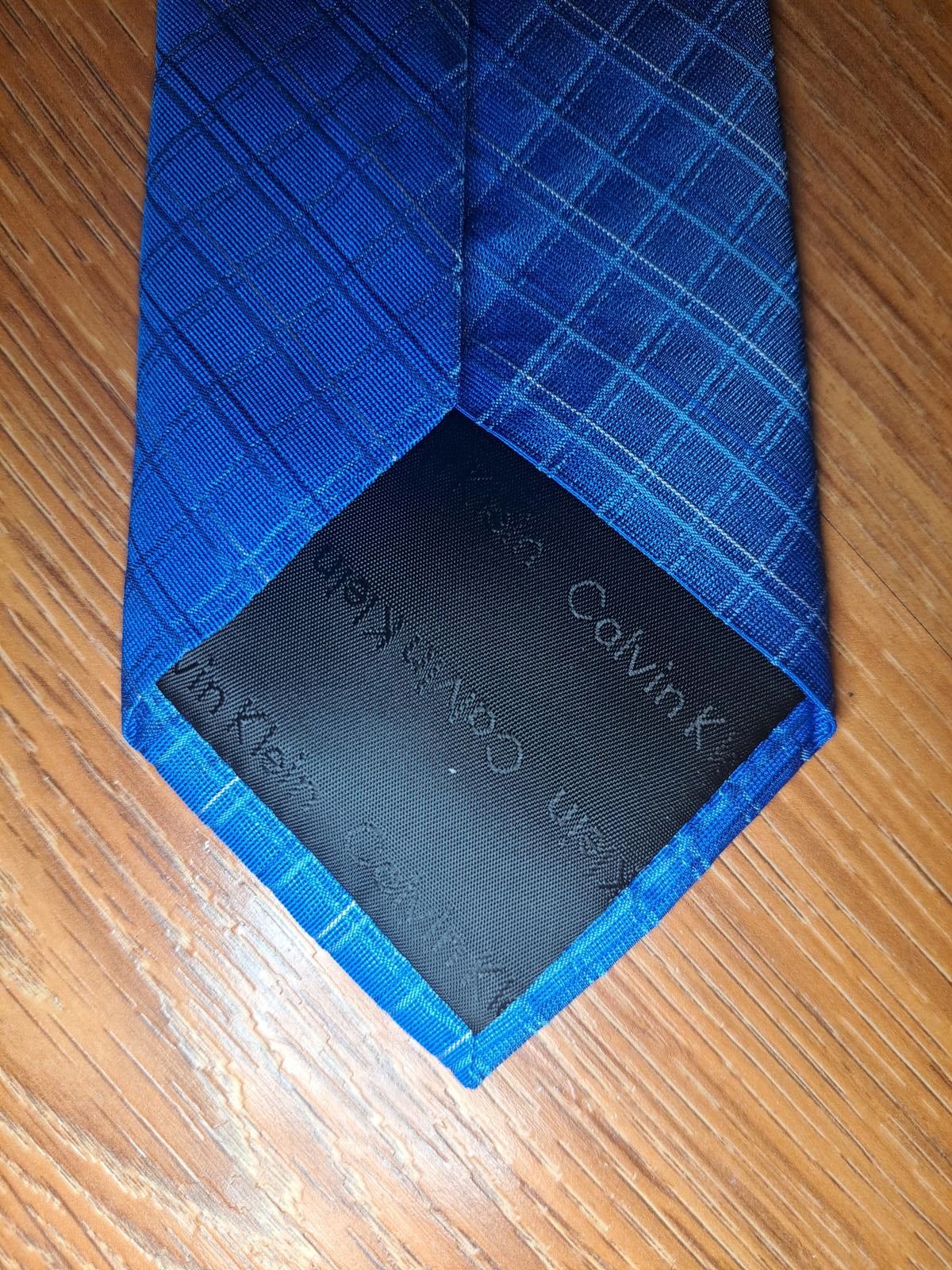 Calvin Klein Calvin Klein 100% Silk Tie Blue Striped Necktie Size ONE SIZE - 4 Thumbnail