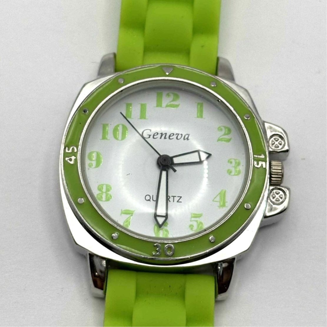 Geneva Green & Silver Men's Watch Size ONE SIZE - 3 Thumbnail