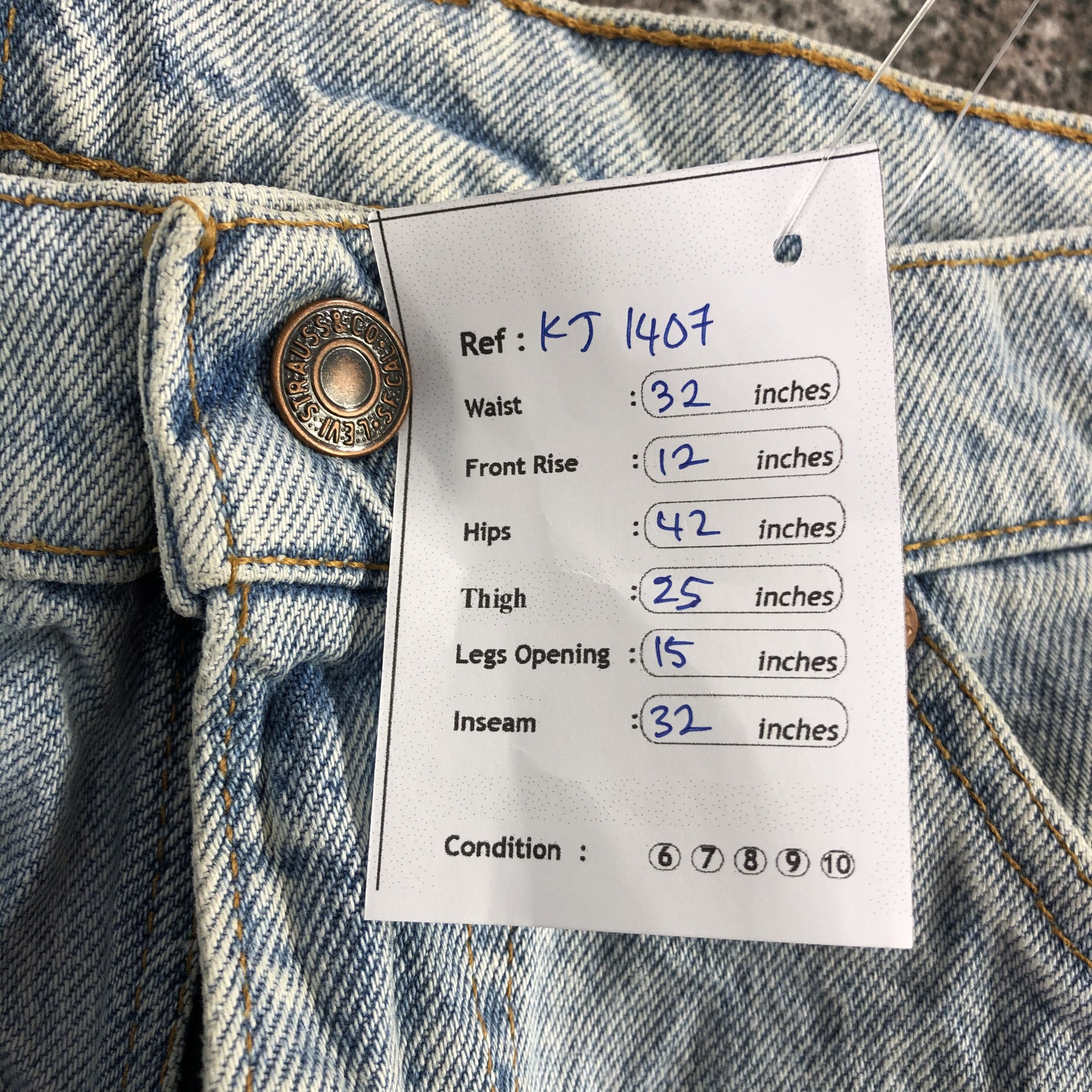 Levi's Vintage 90s Levi's 550 Jeans Orange Tab Denim KJ1407 Size US 32 / EU 48 - 10 Thumbnail