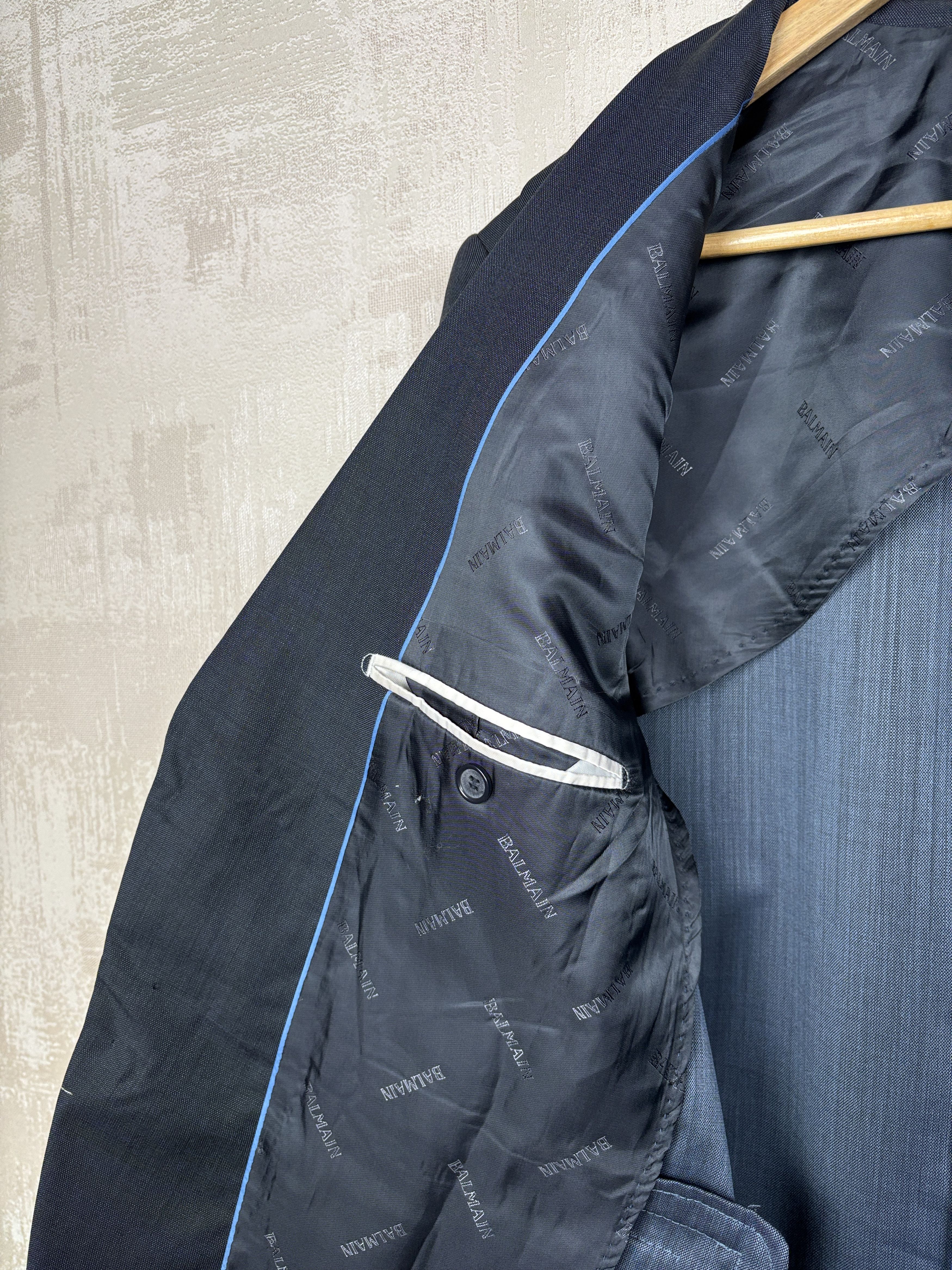 Balmain Vintage Balmain Paris Super 120's Wool Blazer 50R / US 40R Size 40R - 14 Thumbnail