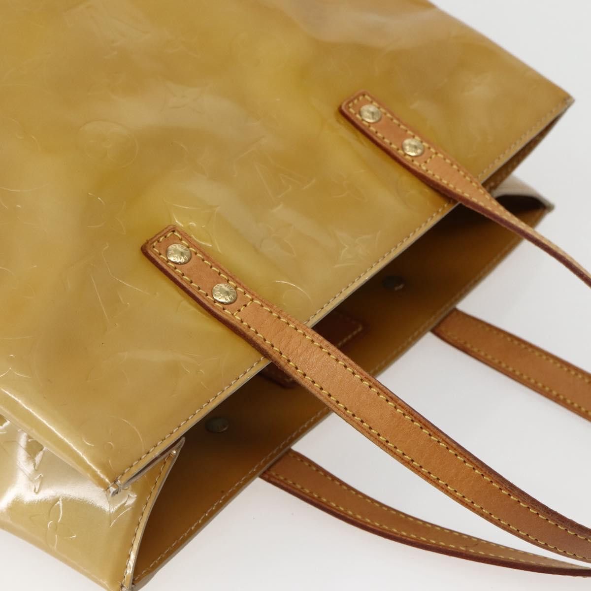 Louis Vuitton LOUIS VUITTON Monogram Vernis Reade MM Hand Bag Beige M91141 Size ONE SIZE - 6 Thumbnail