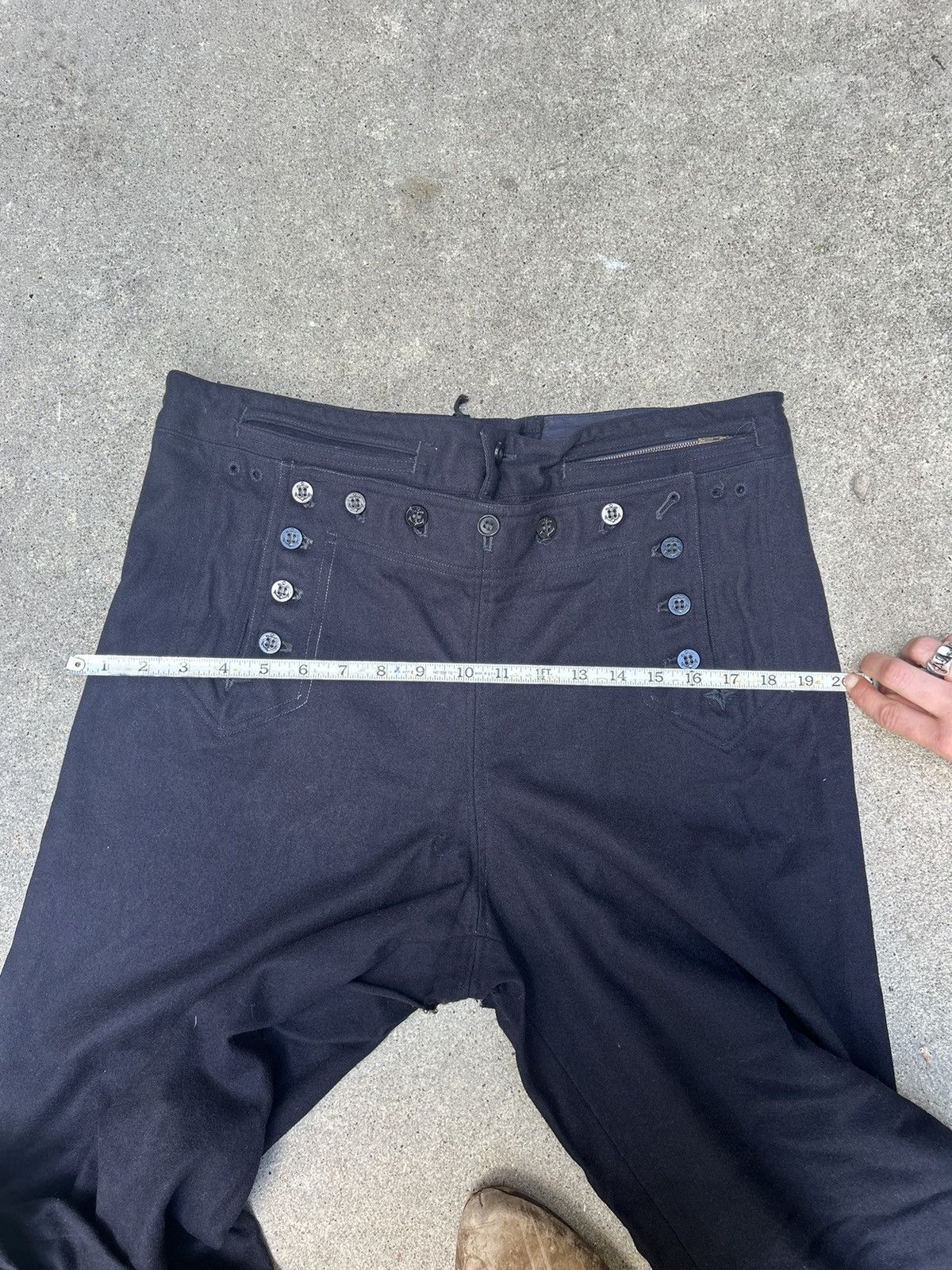 Naval Clothing Factory Vintage Military Wool Pants With Insane Detailing Size US 35 - 10 Thumbnail