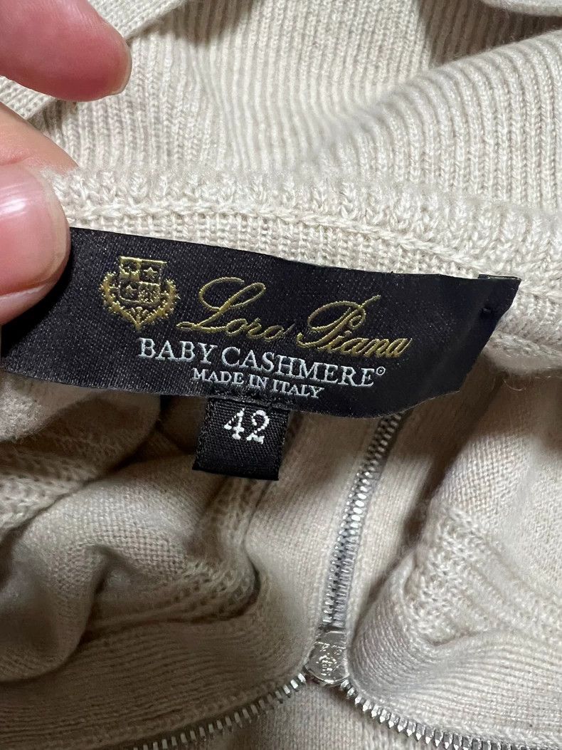 Loro Piana LORO PIANA Sheepskin cap sweater, oatmeal baby cashmere Size S / US 4 / IT 40 - 3 Thumbnail