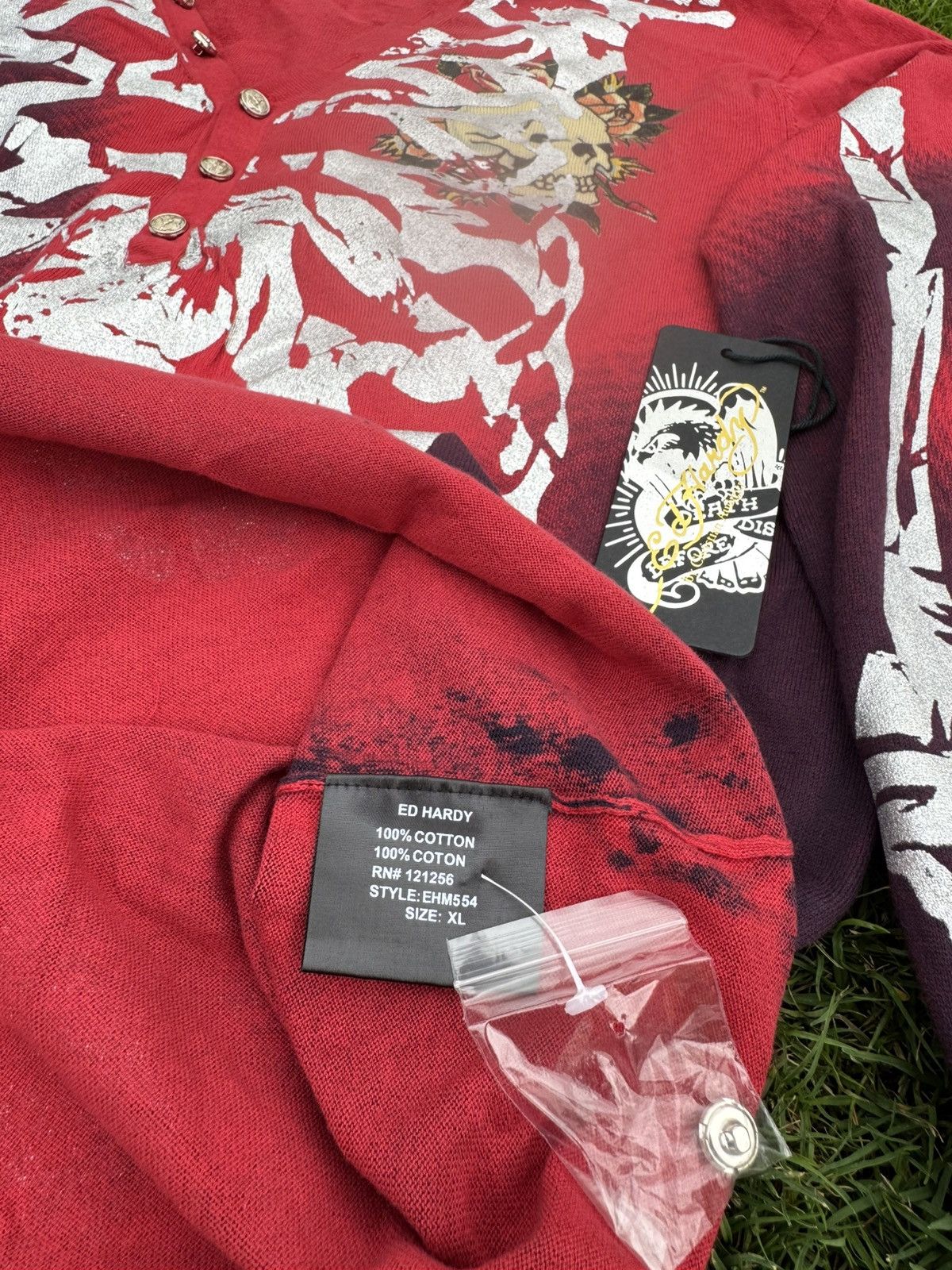 Ed Hardy Ed Hardy by Christian Audigier Cardigan Amazing Condition Size US XL / EU 56 / 4 - 9 Thumbnail