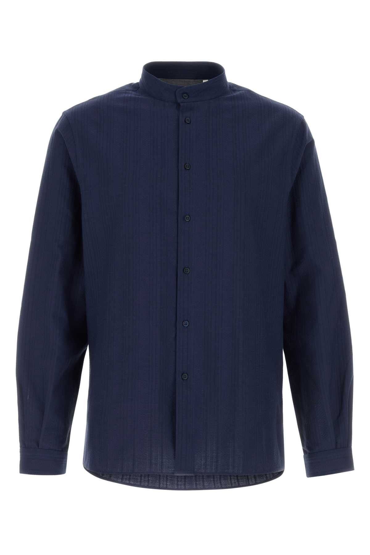 Navy Blue Cotton Shirt