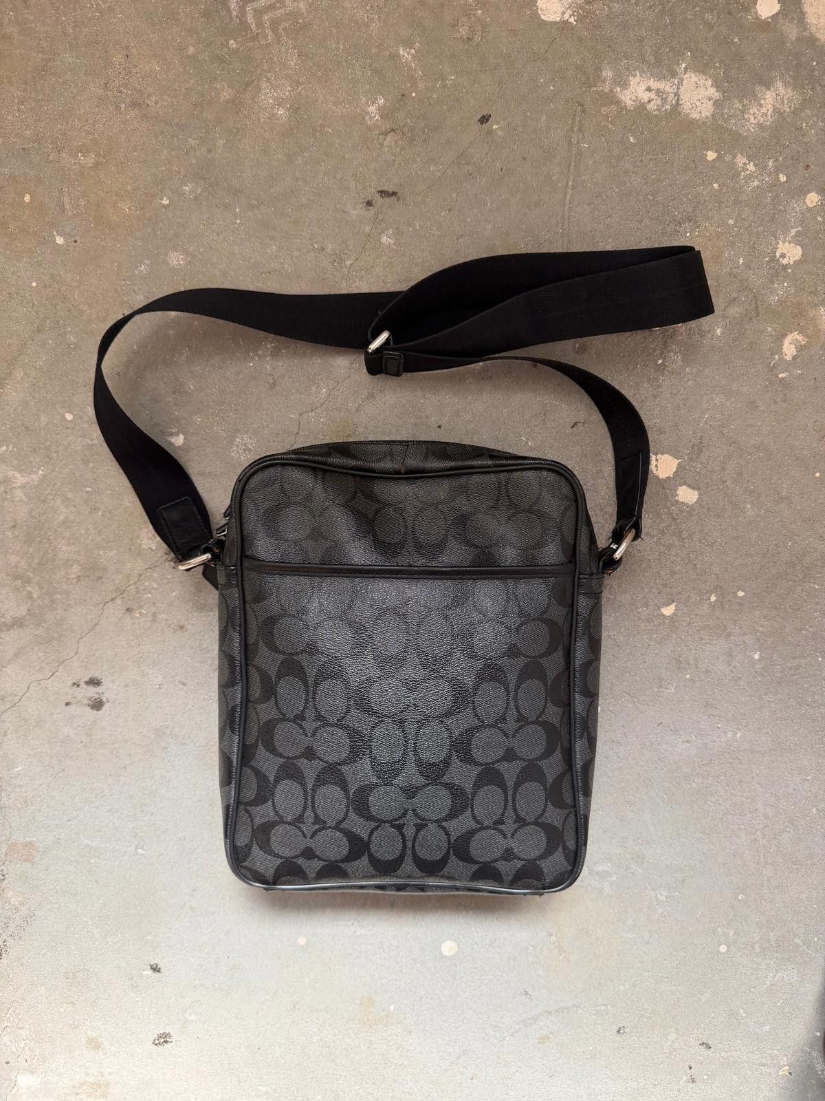 Coach Coach Signature Houston Flight Crossbody Bag Grey/Black Size ONE SIZE - 5 Thumbnail