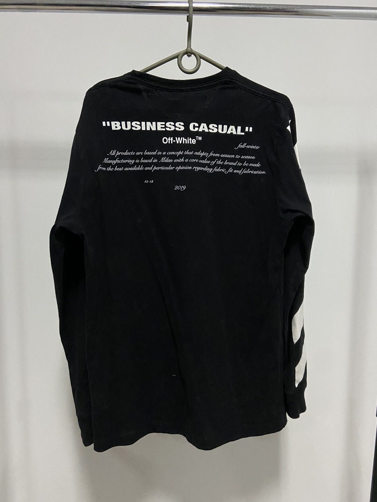 Off-White × Vintage Off white business casual vintage big print sweatshirt Size US M / EU 48-50 / 2 - 2 Thumbnail