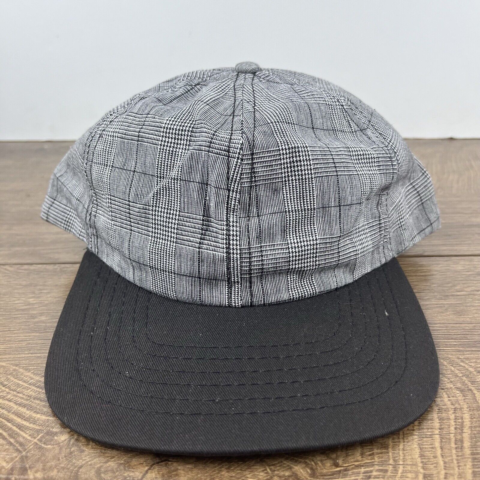 Other Plaid Gray Hat Gray Cap Adjustable Gray Adult Size Hat Size ONE SIZE - 4 Thumbnail
