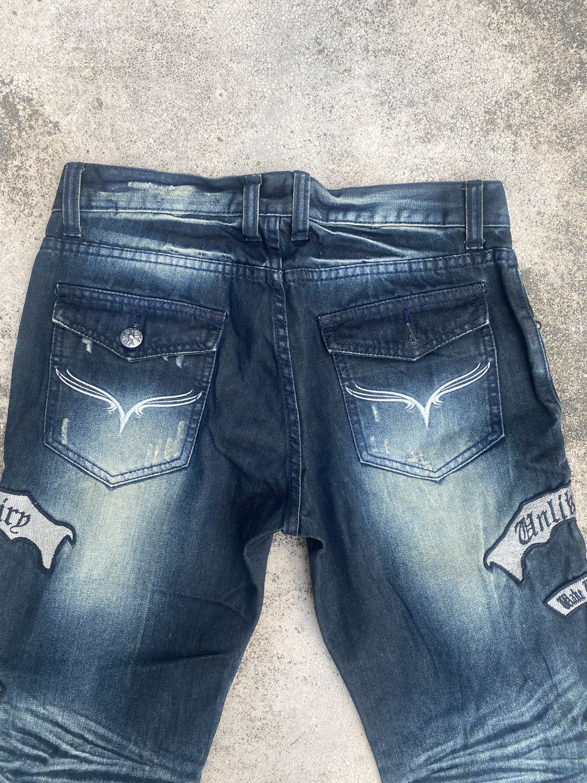 If Six Was Nine × Japanese Brand Flare Jeans Vice Fairy Clawmark Patches Studded Size US 32 / EU 48 - 22 Thumbnail