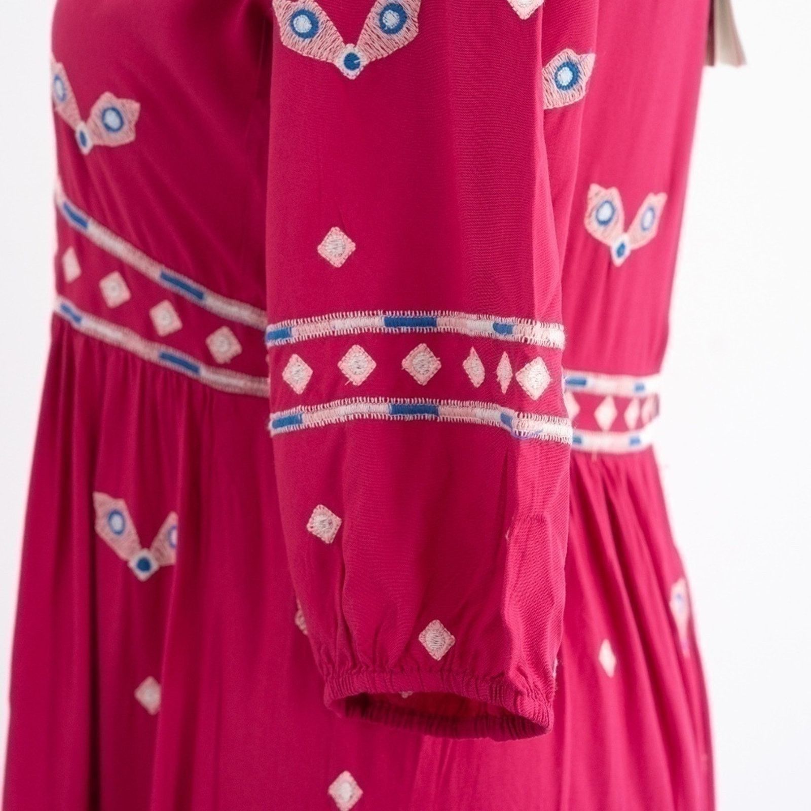 ba&sh ba&sh. Java Embroidered Boho Midi Dress. Size L / US 10 / IT 46 - 11 Thumbnail
