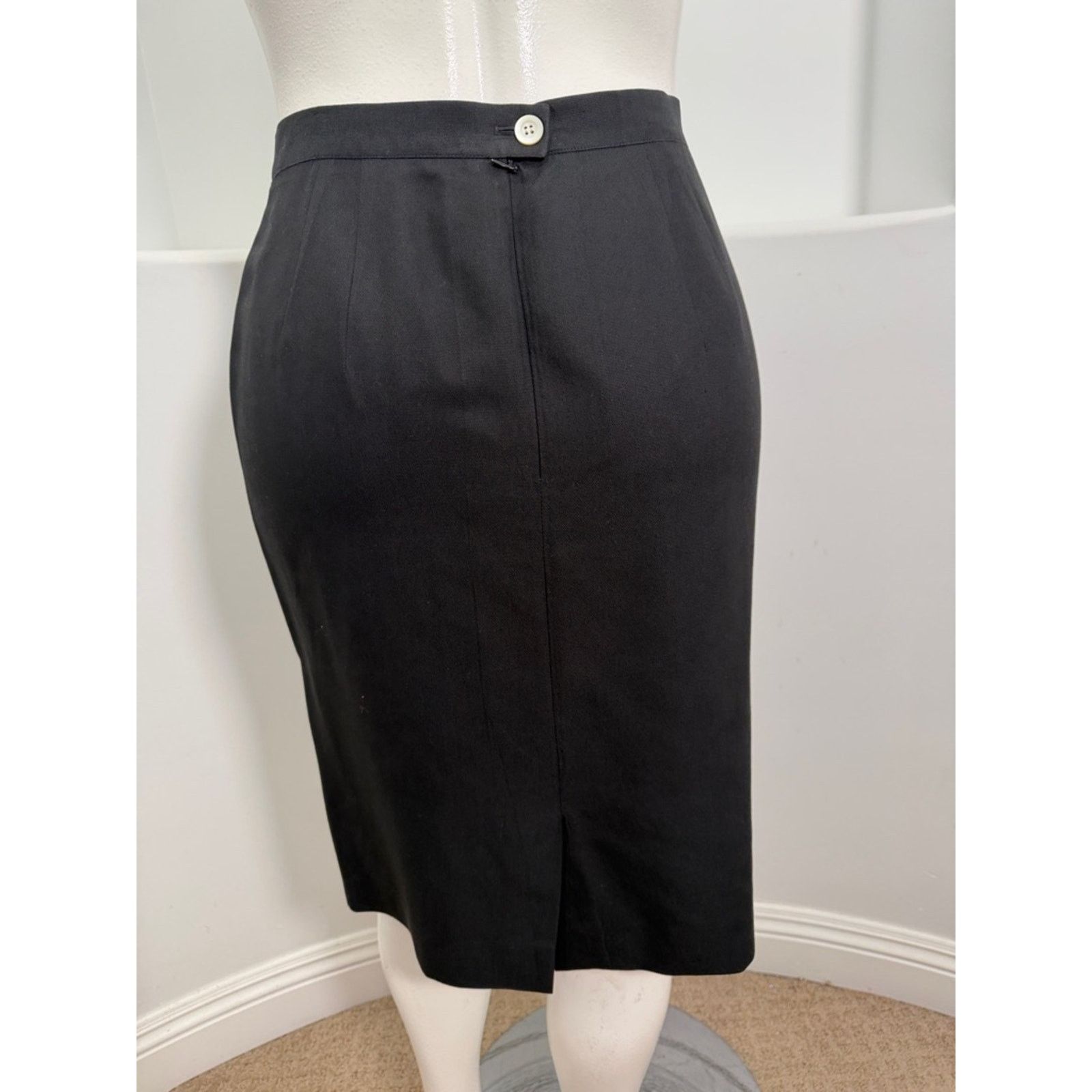 Laurel Laurel Black Blazer Skirt Suit Embroidered Graphic EU 42 Size XL / US 12-14 / IT 48-50 - 6 Thumbnail