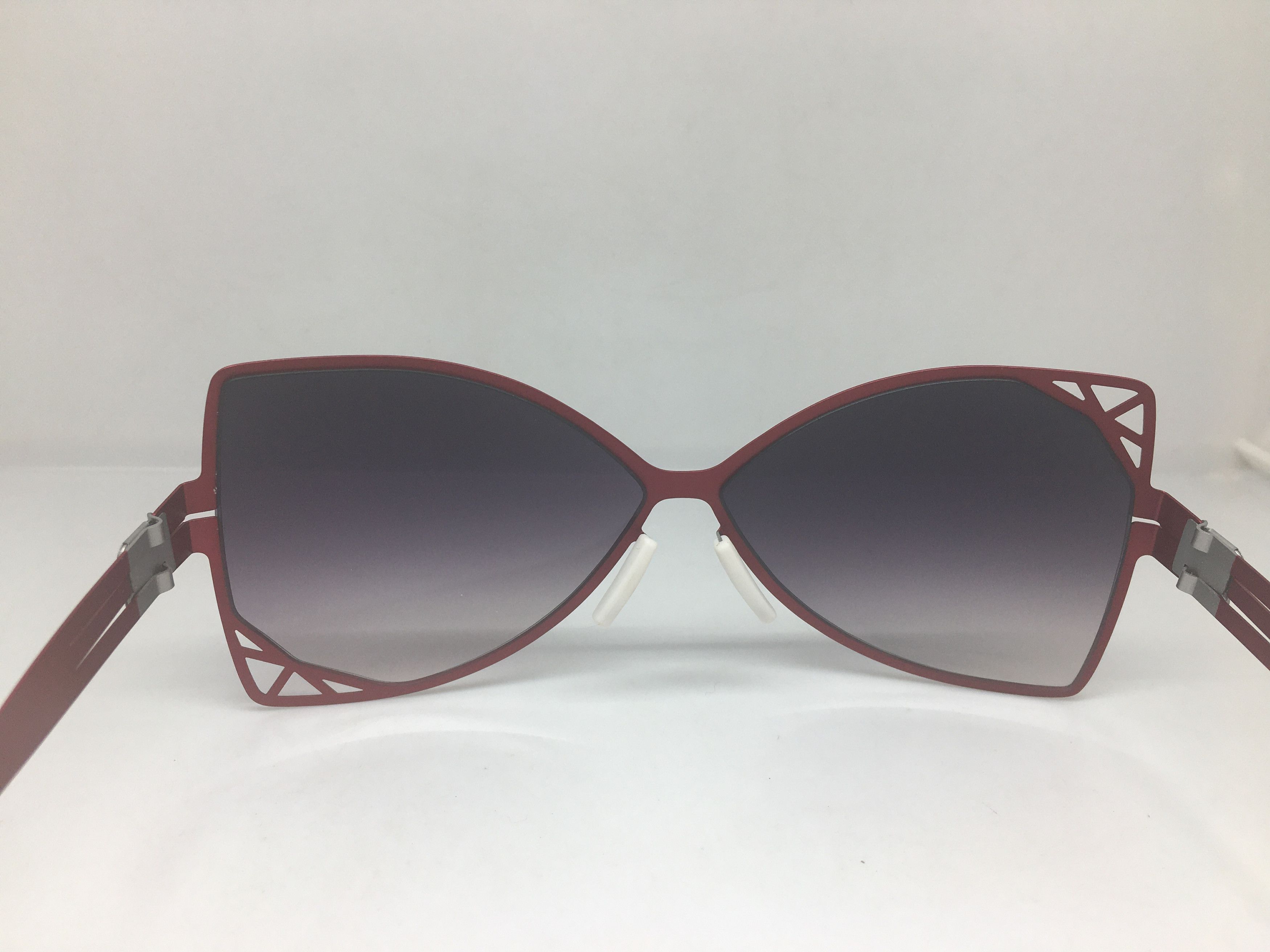 Other Red Alloy AsymmetricCat Eye Sunglasses Frame Diva Size ONE SIZE - 5 Thumbnail