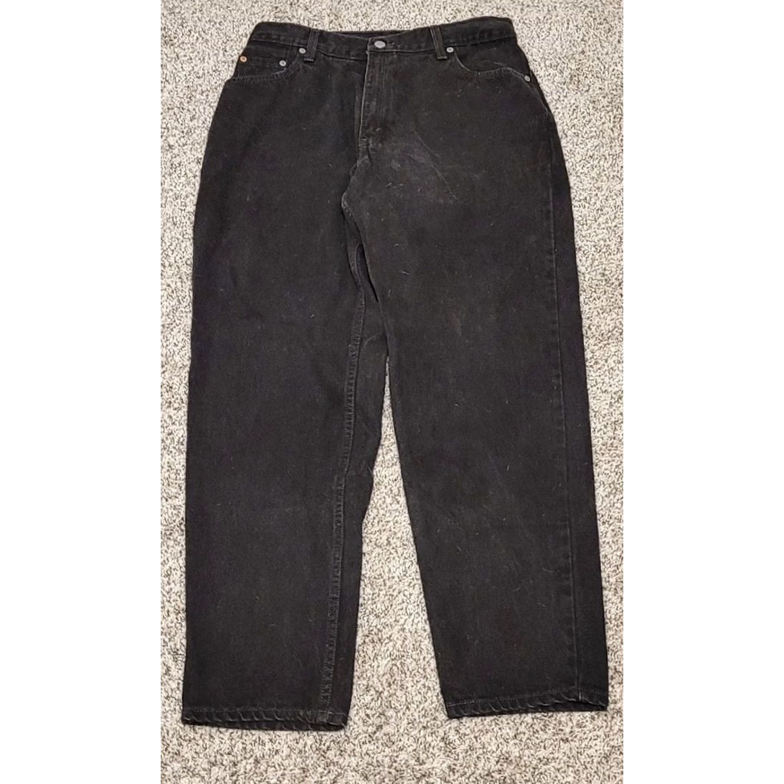 Levi's VINTAGE Levi’s 550 Black Relaxed Fit Tapered Leg Jeans sz 14 reg High Rise Womens USA 30in INSEAM Excellent Cond Size ONE SIZE - 2 Thumbnail
