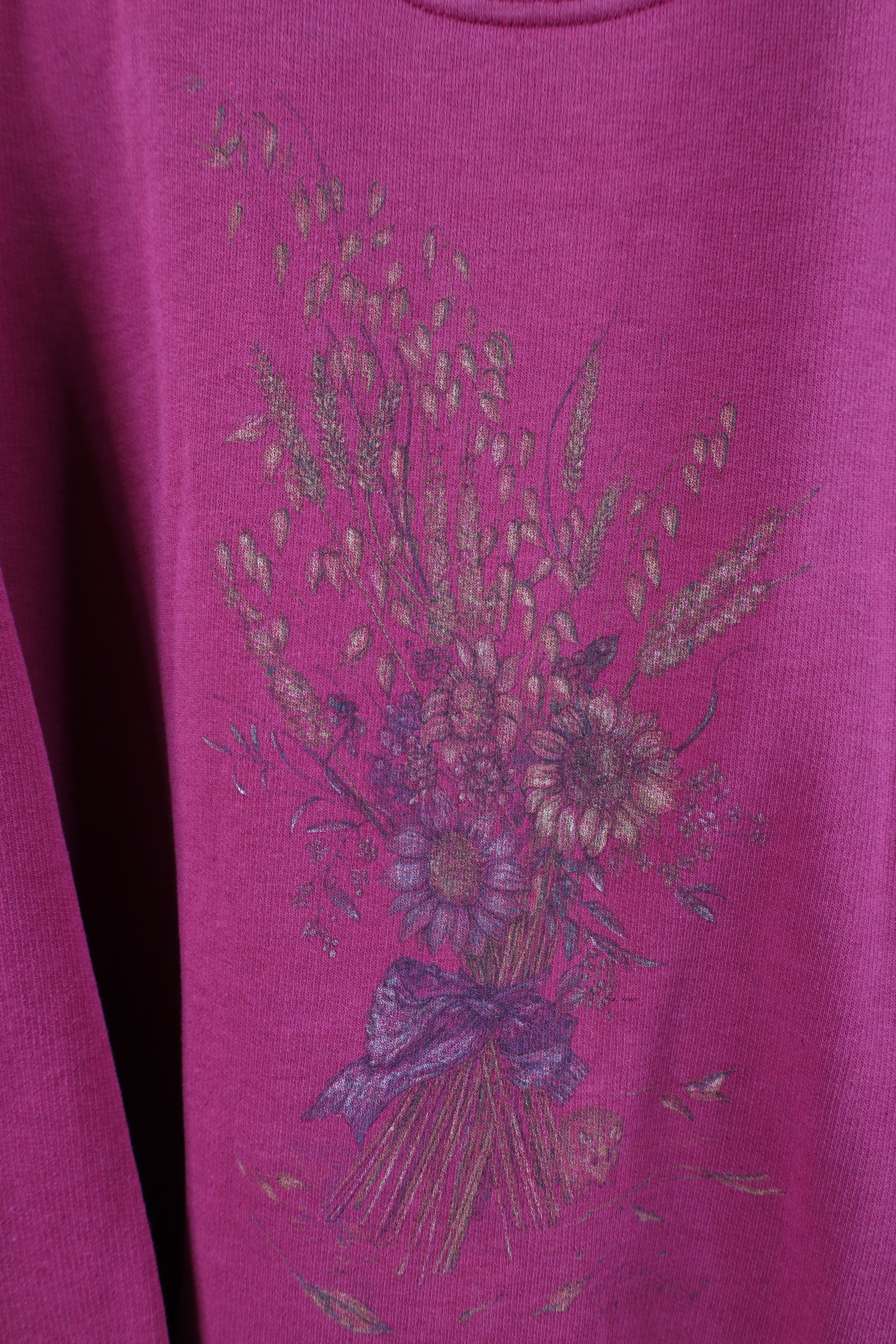 Vintage Vintage 90s Streetwear Nature Flower Bouquet Sweatshirt Size L / US 10 / IT 46 - 4 Thumbnail