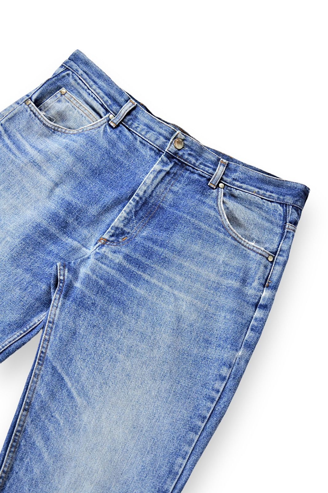 Valentino 90s Vintage Valentino Straight Distressed Blue Jeans Denim Size US 36 / EU 52 - 8 Thumbnail