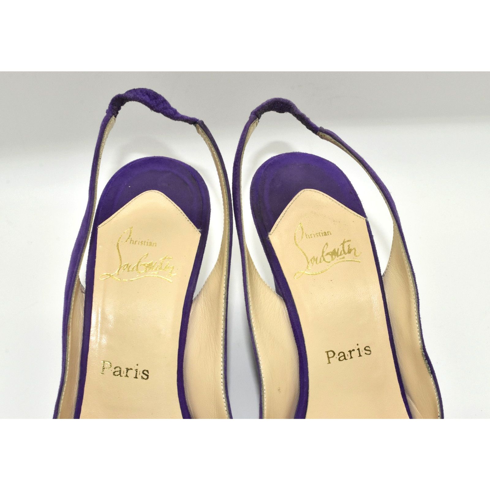 Christian Louboutin CHRISTIAN LOUBOUTIN Peep Toe Wedge Slingbacks Sz 40.5 $950 Size US 10.5 / IT 40.5 - 6 Thumbnail