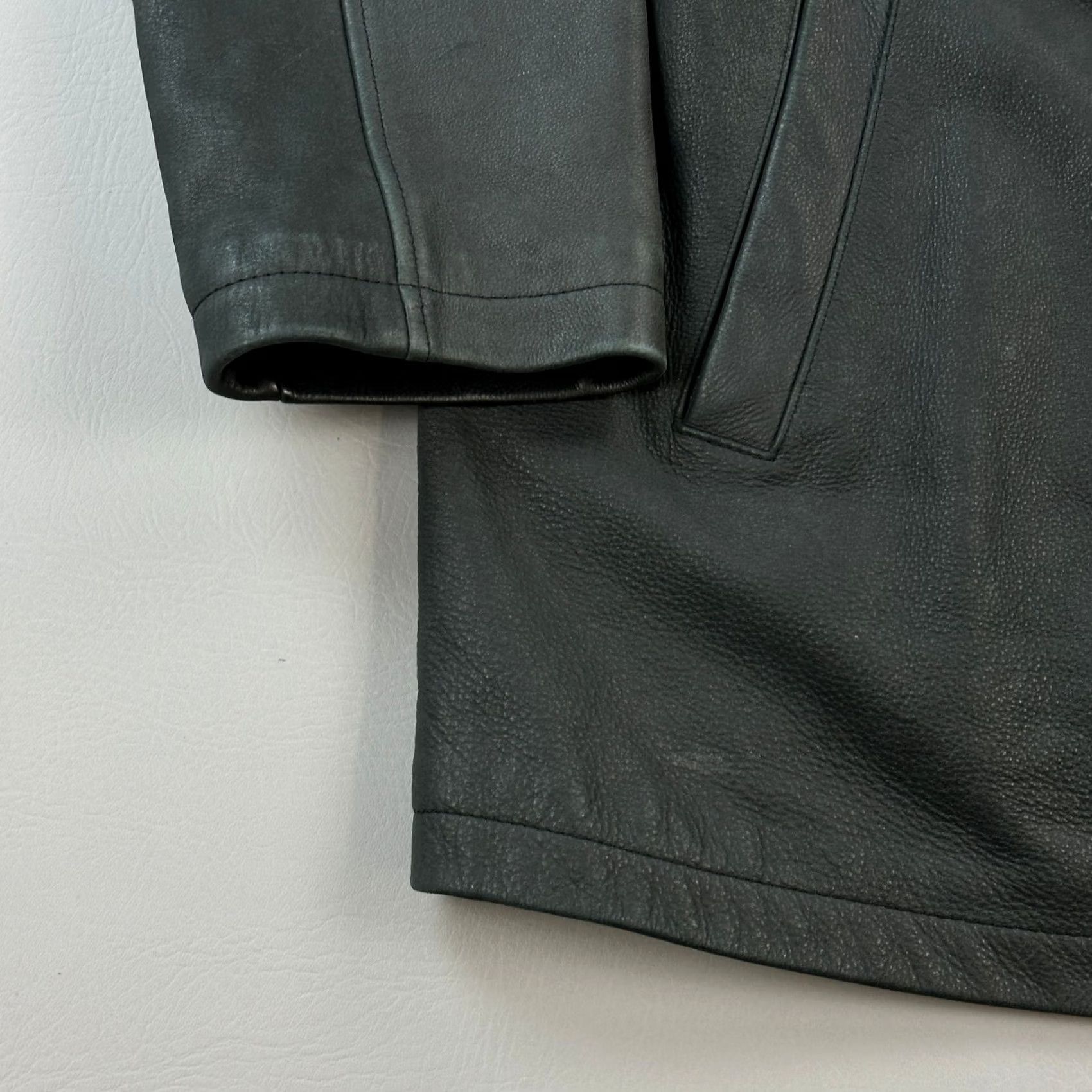 Eddie Bauer VINTAGE Eddie Bauer Jacket Mens Large Dark Gren Charcoal Leather Button Front Size US L / EU 52-54 / 3 - 2 Thumbnail