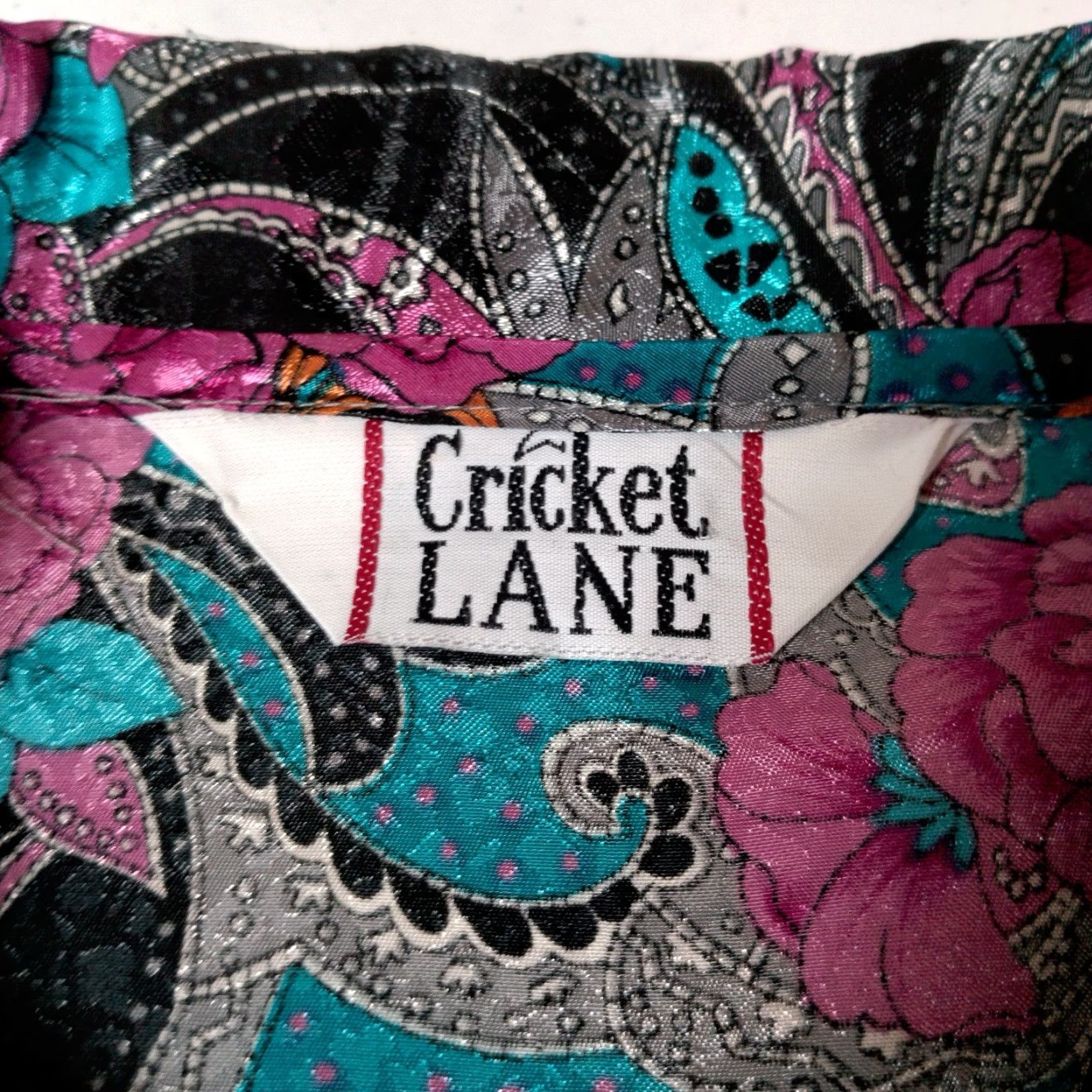 Vintage VINTAGE Cricket Lane Blouse Large Floral Satin Long Sleeve Grannycore Secretary Size L / US 10 / IT 46 - 7 Thumbnail