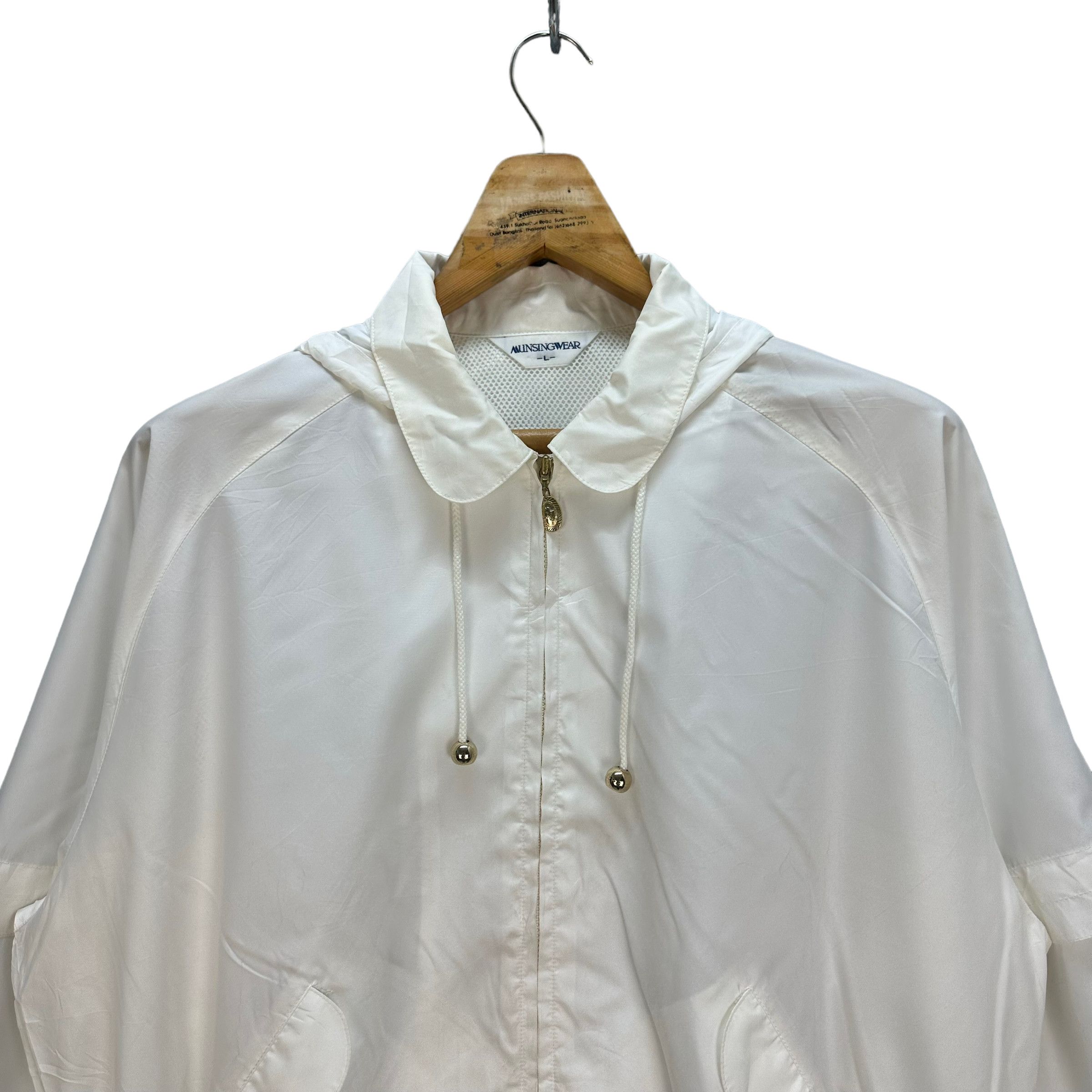Japanese Brand MUNSINGWEAR BIG LOGO HOODIE JACKET #8241-216 Size US L / EU 52-54 / 3 - 5 Thumbnail