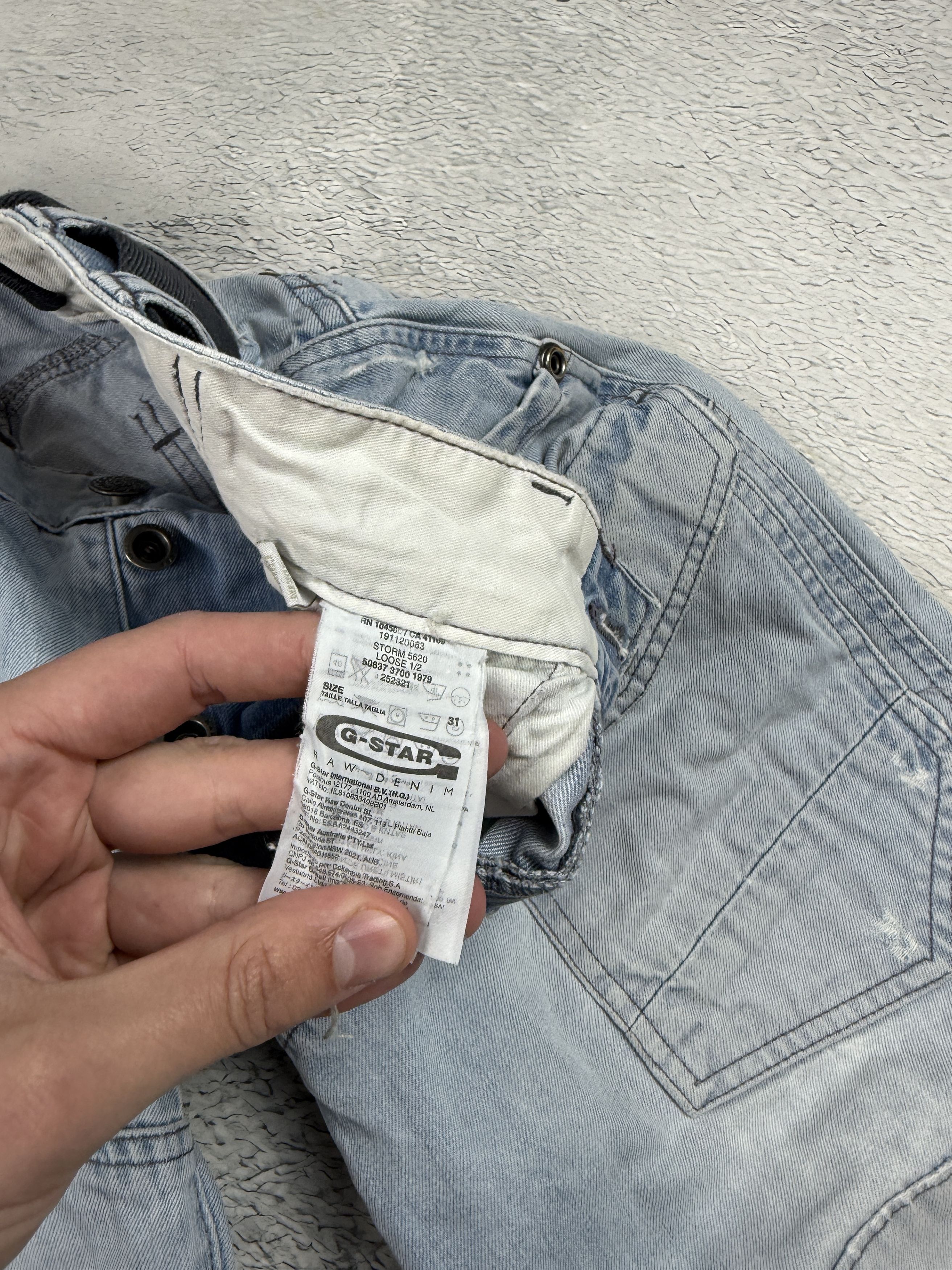 G-Star × Vintage G-Star Raw Storm 5620 Shorts Cargo Blue Streeetwear Size US 31 - 9 Thumbnail