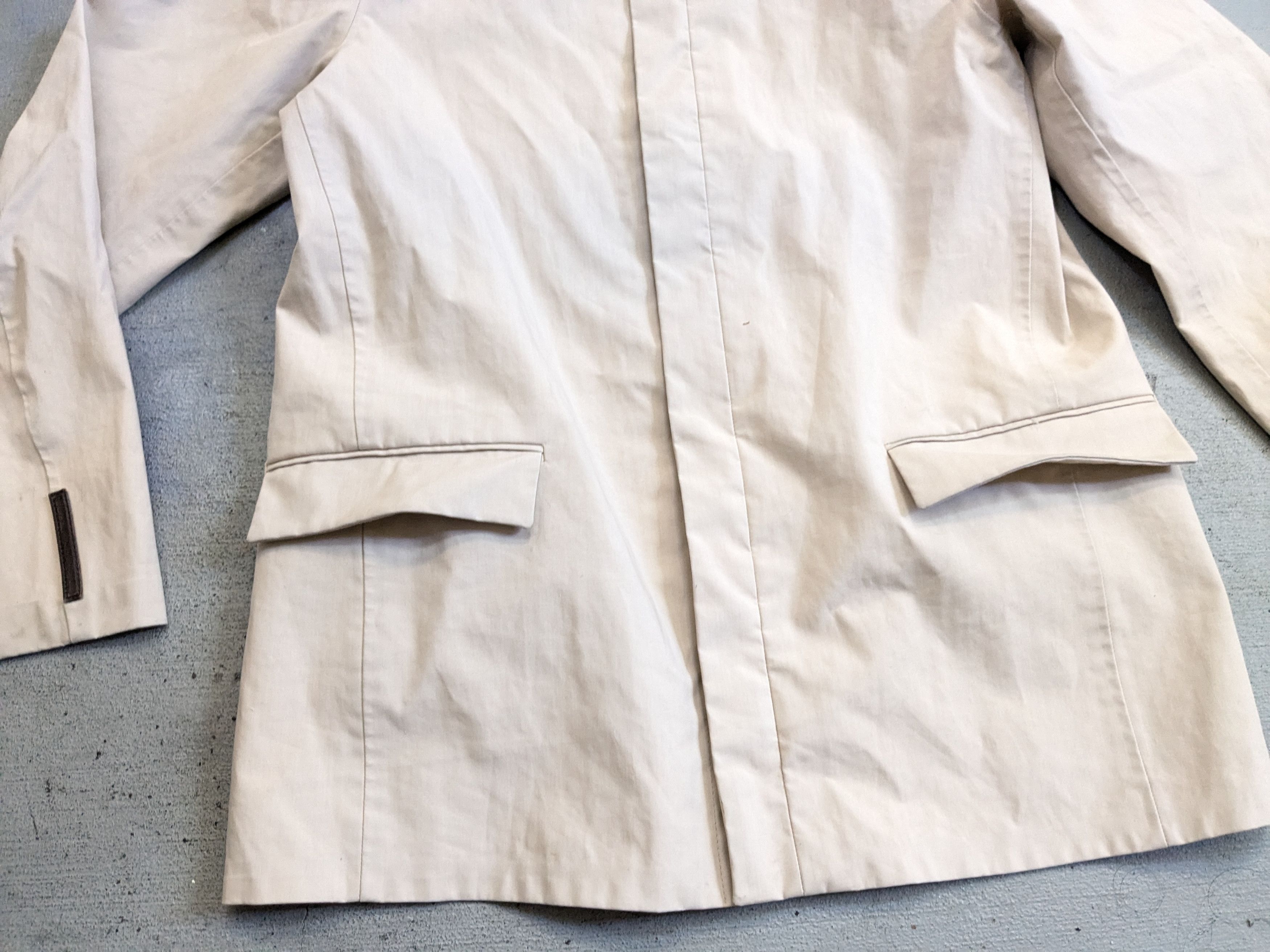 Prada Prada Jacket Beige Medium Cotton Bomber Zip Up Coat Size US M / EU 48-50 / 2 - 2 Thumbnail