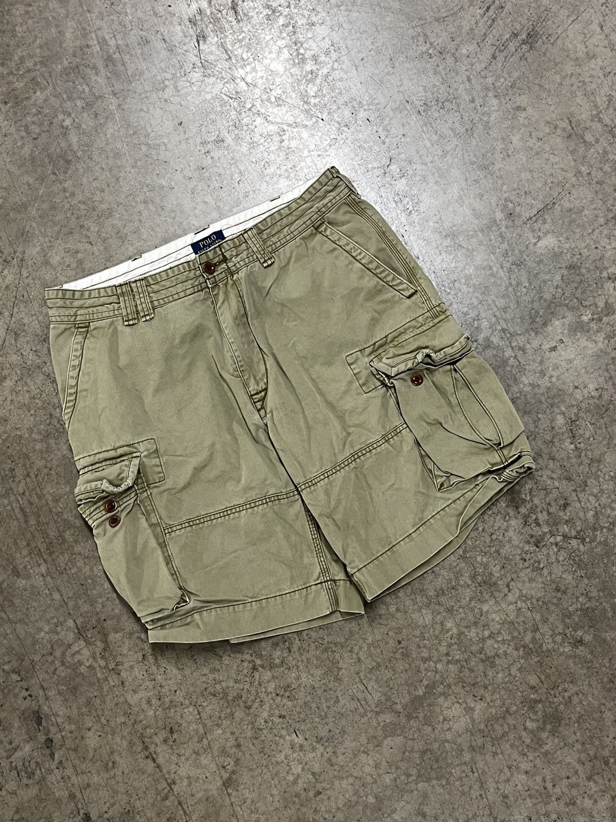 Polo Ralph Lauren × Vintage Polo Ralph Lauren vintage cargo shorts baggy skater rare Size US 36 / EU 52 - 1 Thumbnail