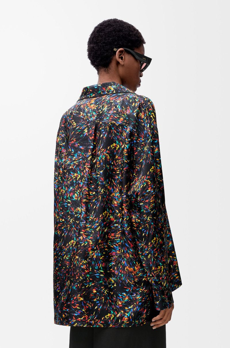 Loewe o1in1g0426 Pyjama Shirt in Silk in Multicolor Size S / US 4 / IT 40 - 4 Thumbnail