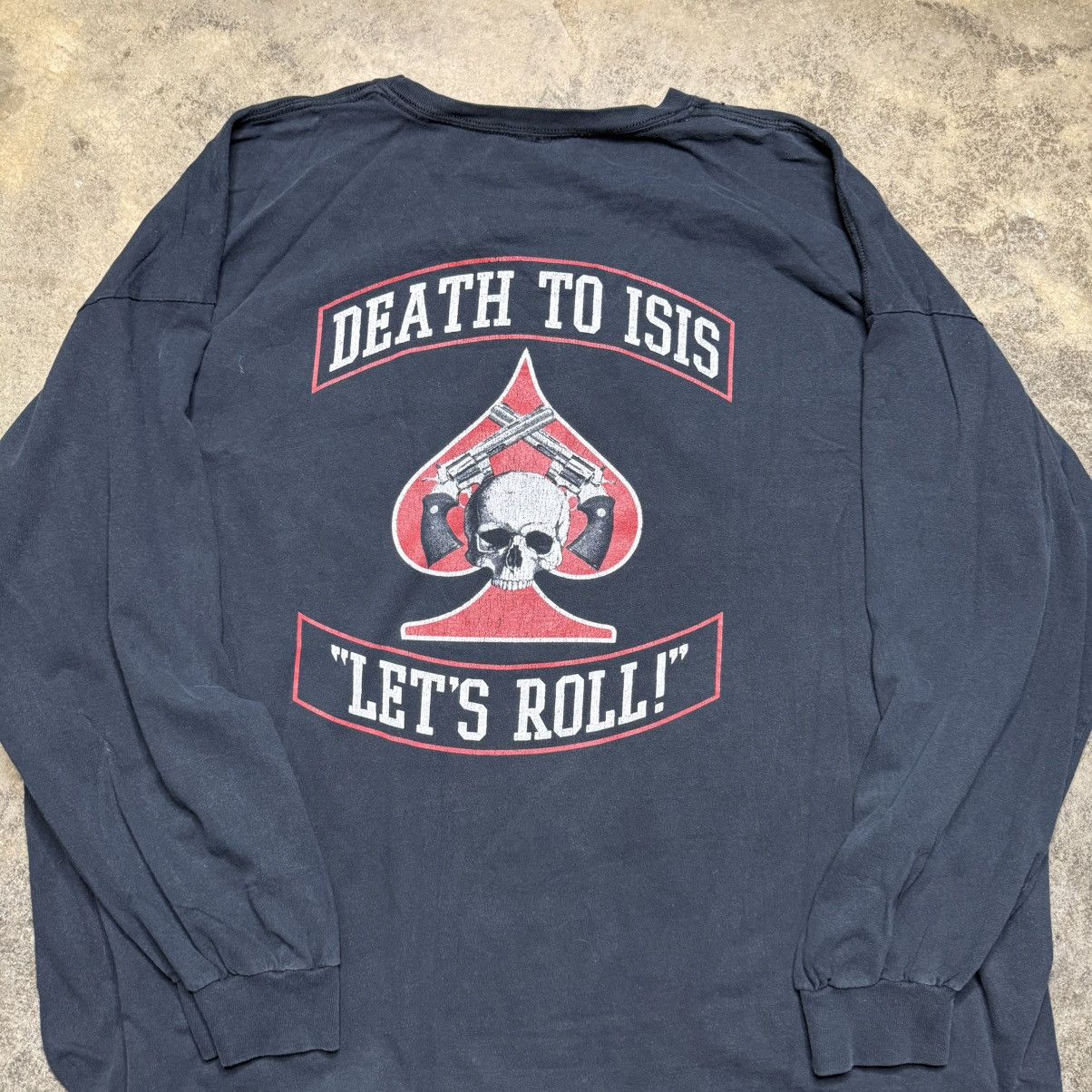 Vintage vintage death to isis army baggy longsleeve tshirt Size US XXL / EU 58 / 5 - 1 Thumbnail