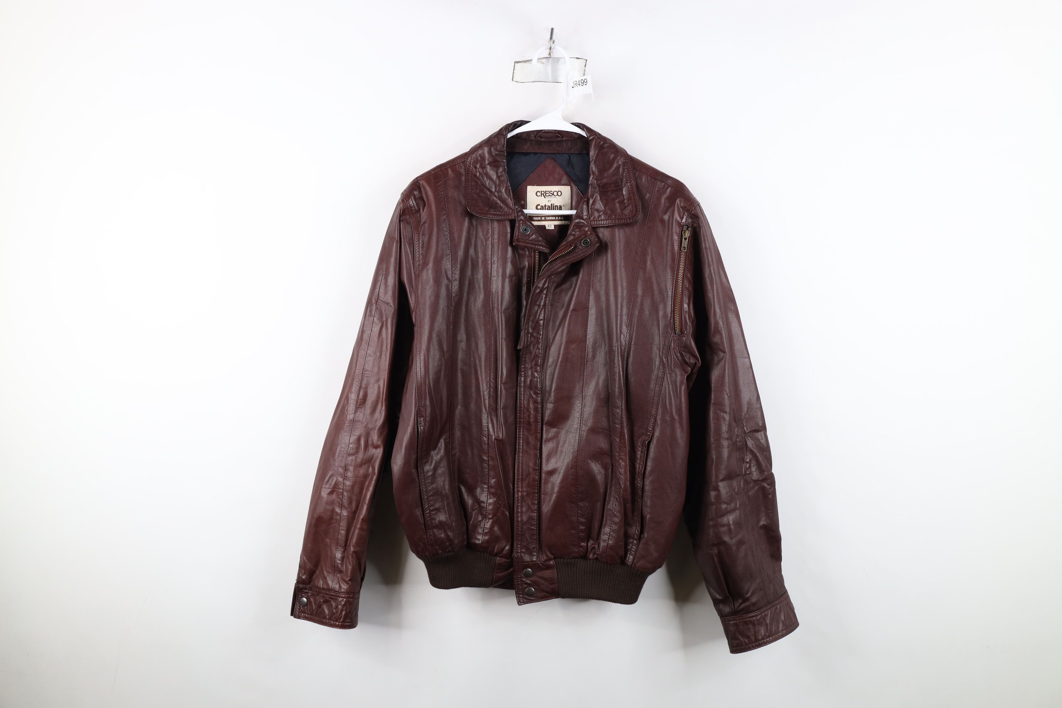Vintage Vintage 70s Streetwear Catalina Bomber Jacket Oxblood Size US XL / EU 56 / 4 - 1 Thumbnail