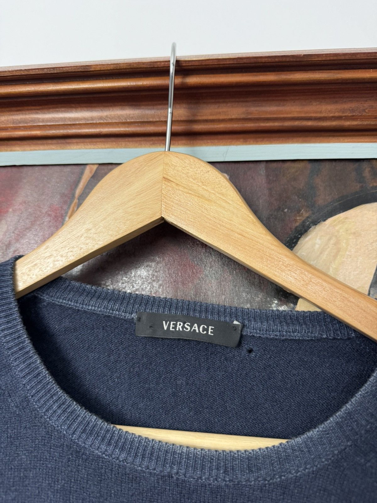 Versace Versace Cashmere High Quality Italian Sweater Knit Navy Size US M / EU 48-50 / 2 - 3 Thumbnail