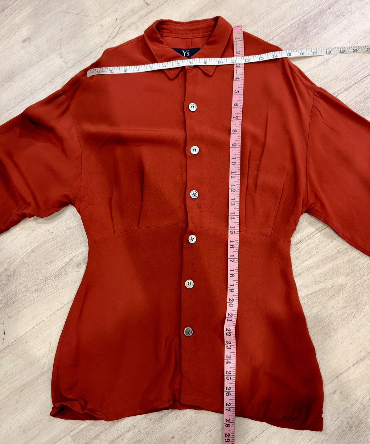 Y's Y’s Yohji Yamamoto Red Button Up Shirt Made in Japan Size S / US 4 / IT 40 - 8 Thumbnail