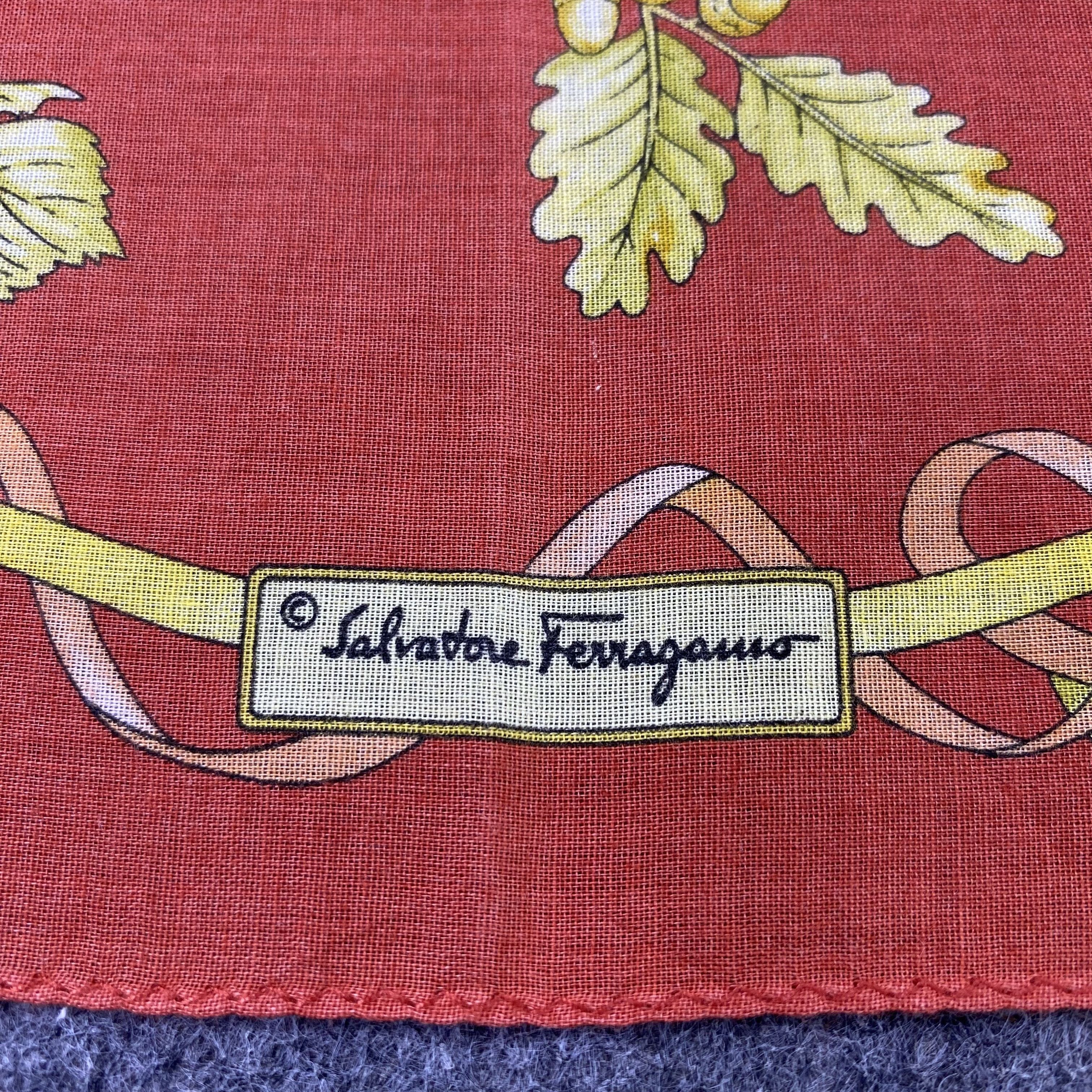 Salvatore Ferragamo Salvatore Ferragama Handkerchief Neckerchief Bandana-B1816 Size ONE SIZE - 7 Thumbnail