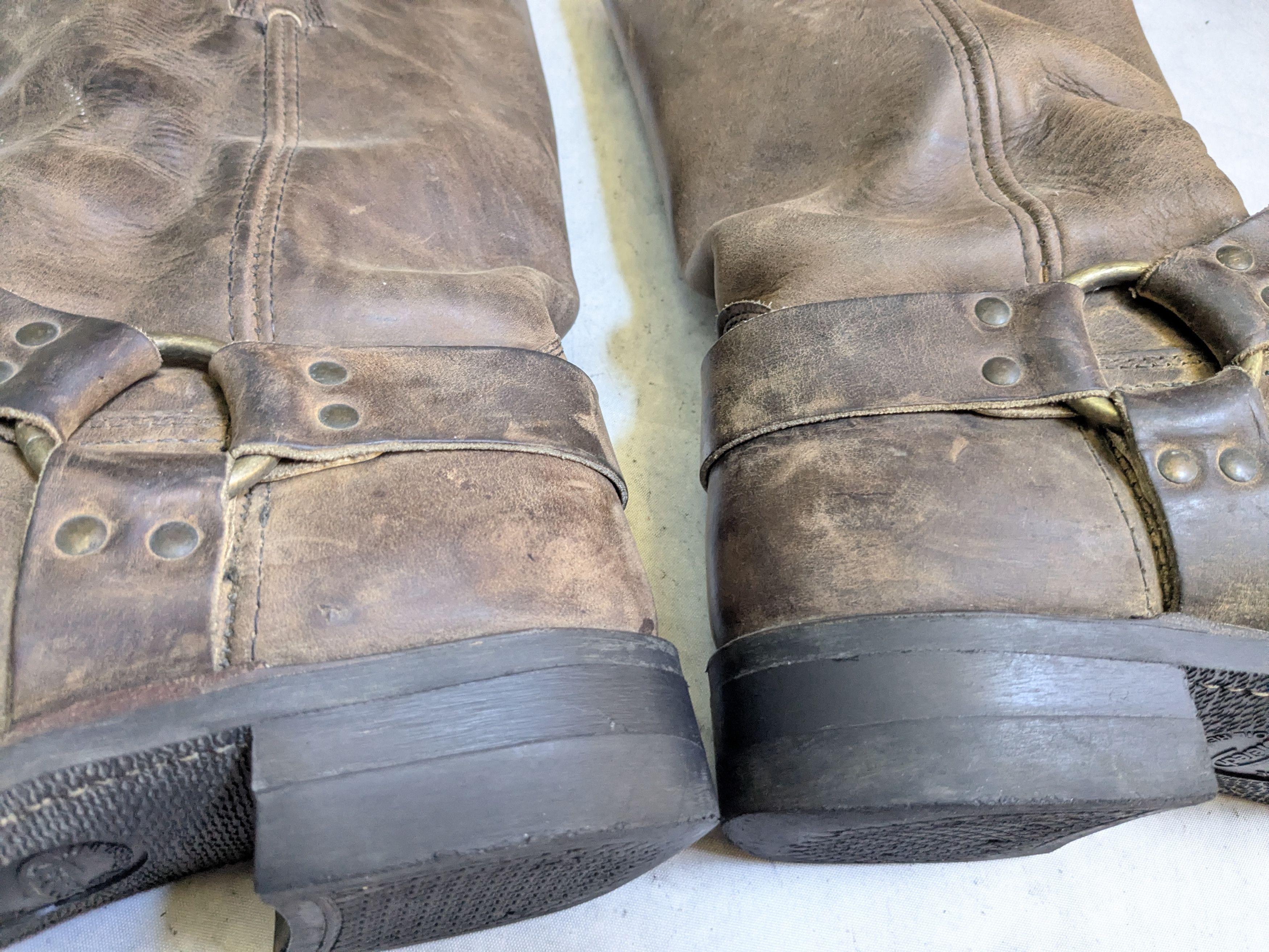 Frye Frye Harness Boots Brown 11.5 Wide Leather USA Size US 11.5 / EU 44-45 - 14 Thumbnail