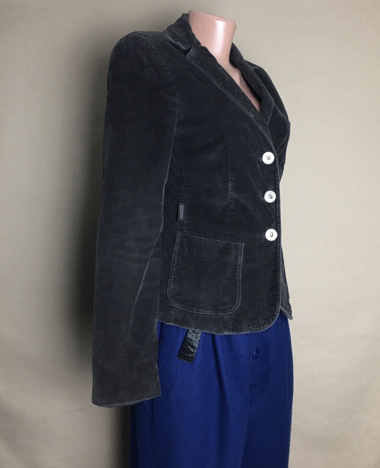 Designer × Moschino × Velvet Moschino Jeans Donna Womens Velvet Jacket Size EU38 US8 Size M / US 6-8 / IT 42-44 - 3 Thumbnail