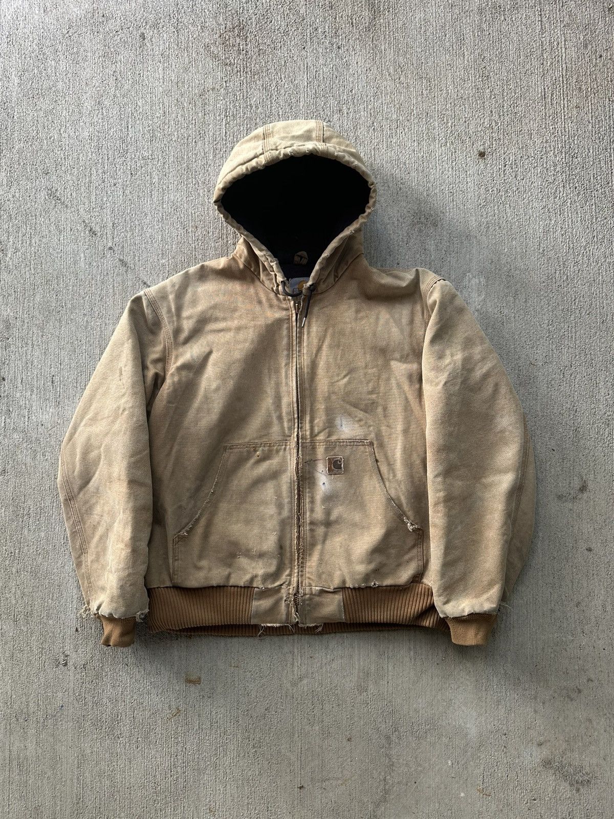 Carhartt Vintage 2009 Carhartt J130 Active Hooded Jacket Thrashed Size US L / EU 52-54 / 3 - 1 Thumbnail