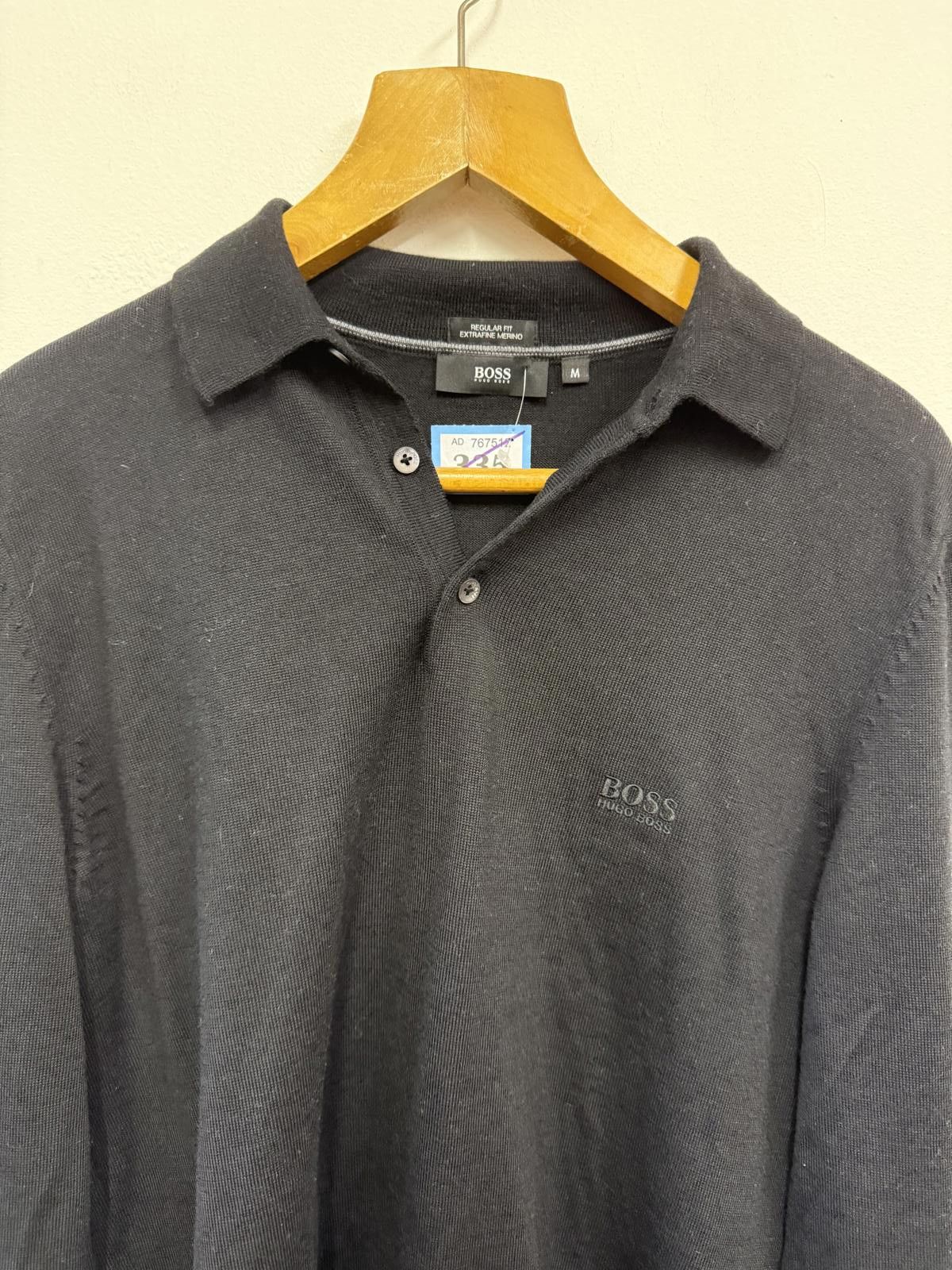 Hugo Boss Boss Black Regular Fit Extra Fine Merino Wool Polo Sweater M Size US M / EU 48-50 / 2 - 3 Thumbnail