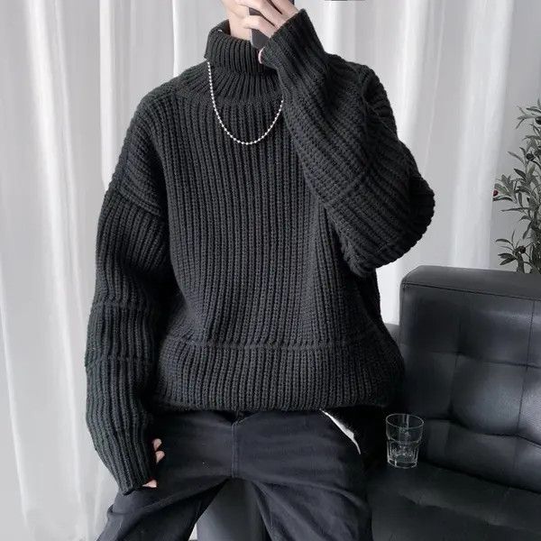 VIBE Turtle Neck - Style Streetwear Knitted Sweatshirt Size US XXL / EU 58 / 5 - 7 Thumbnail